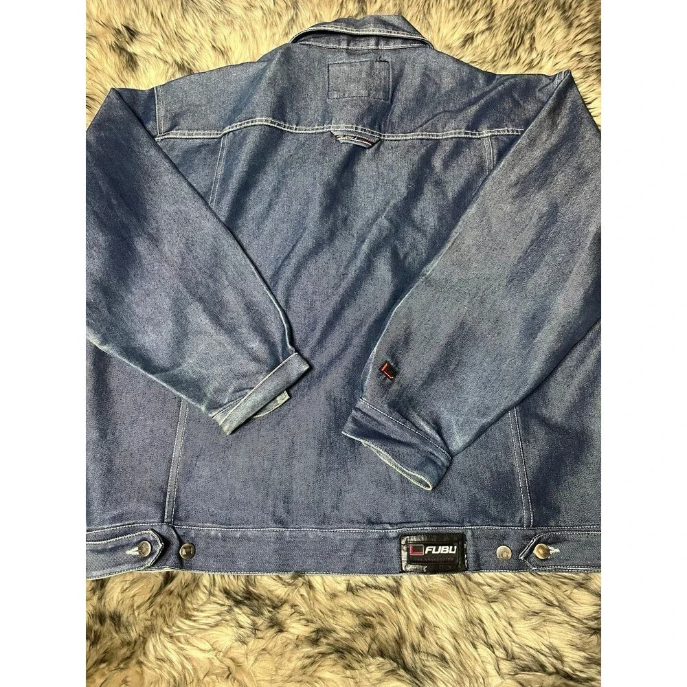 Vintage FUBU Apparel Company Full Zip Denim Trucker Jacket 2XL men’s